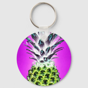 Neon anananaskleurige tropische vruchten Hawaiian Sleutelhanger