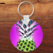 Neon anananaskleurige tropische vruchten Hawaiian Sleutelhanger (Voorkant)