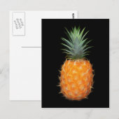 Neon Ananas Glowing Fruit Kunst  Briefkaart (Voorkant / Achterkant)