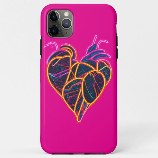 Neon Anatomical Heart Hoodie | artistiek botanisch Case-Mate iPhone Case (Achterkant)