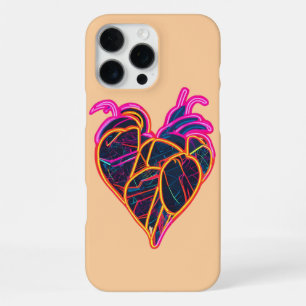 Neon Anatomical Heart Hoodie artistiek botanisch iPhone 16 Pro Max Hoesje