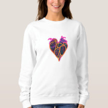 Neon Anatomical Heart Hoodie | artistiek botanisch