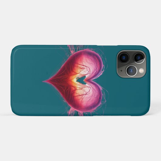 Neon Anatomical Heart iPhone / iPad case (Achterkant (horizontaal))