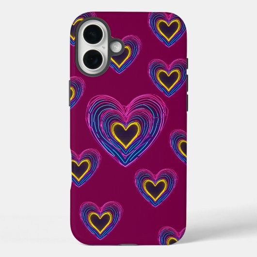 Neon Anatomical Heart iPhone / iPad case (Achterkant)
