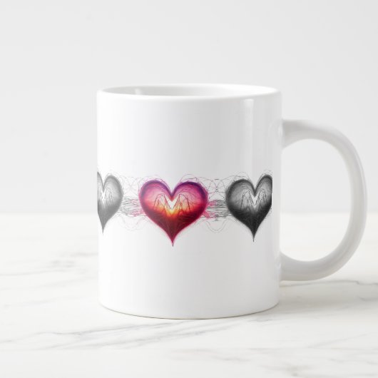 Neon Anatomical Heart iPhone / iPad case Grote Koffiekop (Rechts)