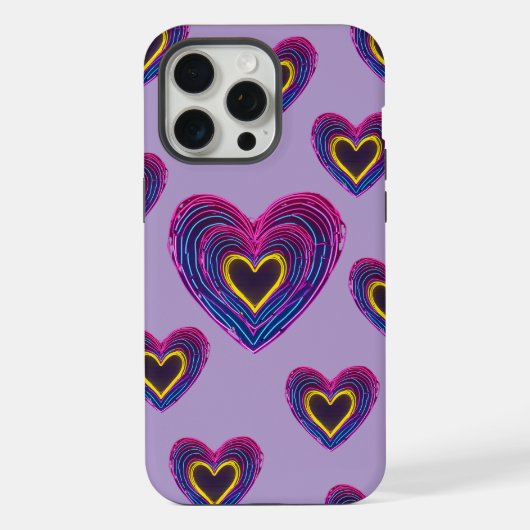Neon Anatomical Heart iPhone / iPad case Hoesje (Achterkant)