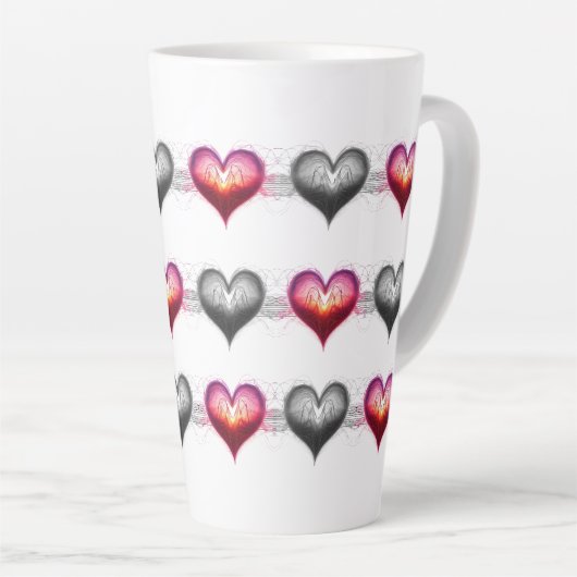 Neon Anatomical Heart iPhone / iPad case Latte Mok (Rechterhoek)