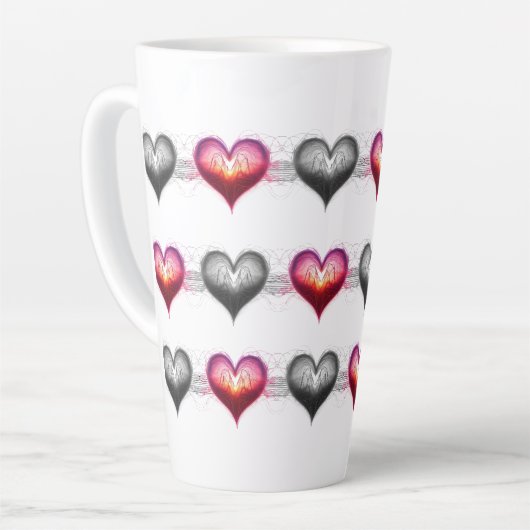 Neon Anatomical Heart iPhone / iPad case Latte Mok (Linkerhoek)