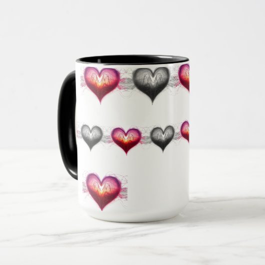 Neon Anatomical Heart iPhone / iPad case Mok (Voorkant links)