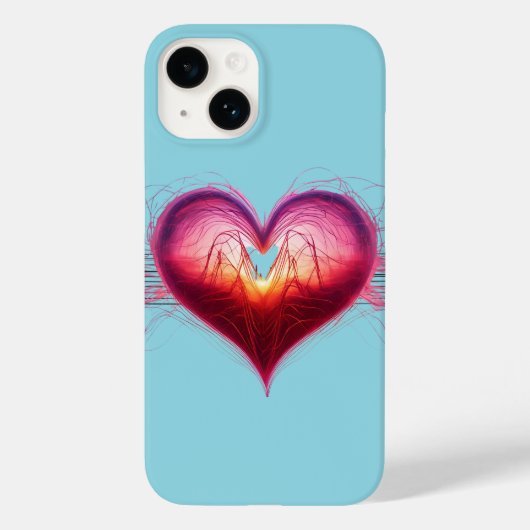 Neon Anatomical Heart iPhone / iPad-hoesje Case-Mate iPhone Case (Achterkant)
