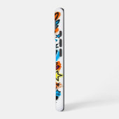 Neon Angel vs Devil Graffiti iPhone 16 case Hoesje (Linkerkant)