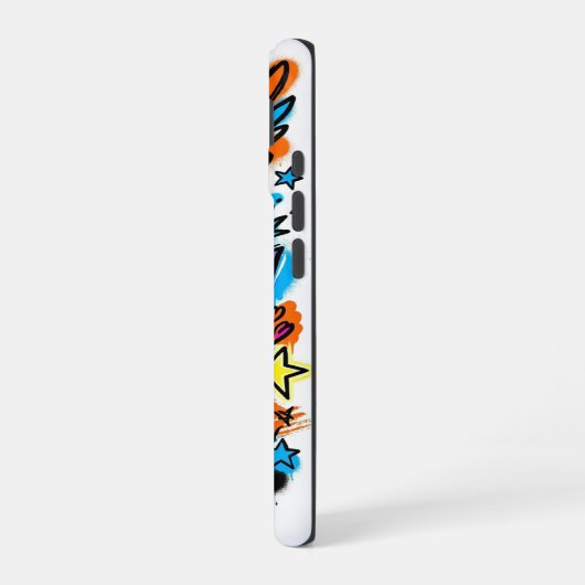 Neon Angel vs Devil Graffiti iPhone 16 case Hoesje (Linkerkant)