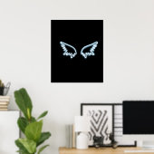 Neon angel wings poster (Thuiskantoor)