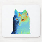 Neon Angora Cat Muismat (Voorkant)