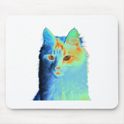 Neon Angora Cat Muismat (Voorkant)