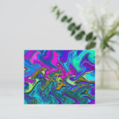Neon Animal Menagerie Briefkaart (Staand voorkant)