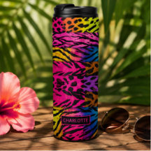Neon Animal Print Colorful Zebra Leopard Cheetah 