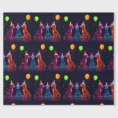 Neon Animal Theme Wrap Cadeaupapier (Vlak)
