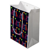Neon Animal Theme Wrap Medium Cadeauzakje (Voorkant Gekanteld)