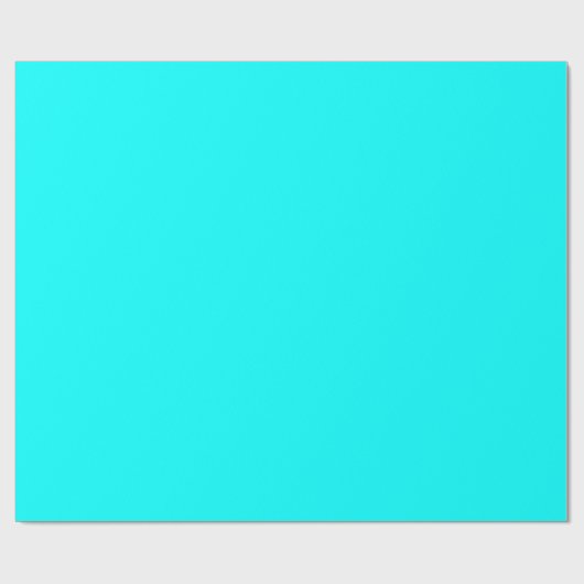 Neon Aqua Blue Cadeaupapier (Vlak)