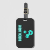 Neon Aqua Bunco Baby Bagagelabel (Voorkant (verticaal))