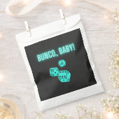 Neon Aqua Bunco Baby Bedankzakje (Geknipt)
