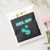 Neon Aqua Bunco Baby Bedankzakje (Gezegeld)