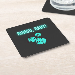 Neon Aqua Bunco Baby Kartonnen Onderzetters
