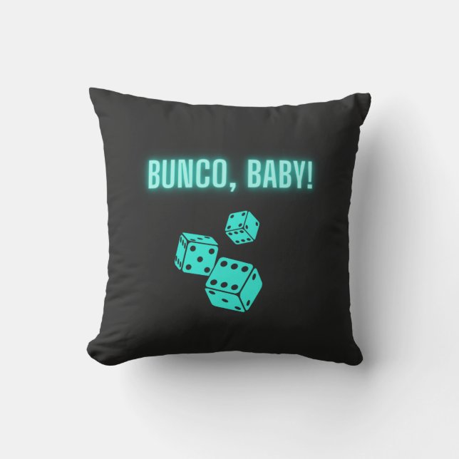 Neon Aqua Bunco Baby Kussen (Voorkant)