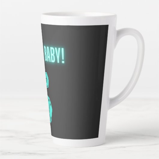 Neon Aqua Bunco Baby Latte Mok (Rechts)