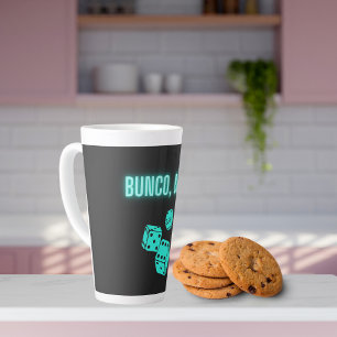 Neon Aqua Bunco Baby Latte Mok