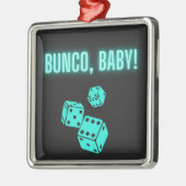 Neon Aqua Bunco Baby Metalen Ornament (Links)