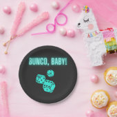 Neon Aqua Bunco Baby Papieren Bordje (Feest)