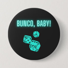 Neon Aqua Bunco Baby Ronde Button 7,6 Cm