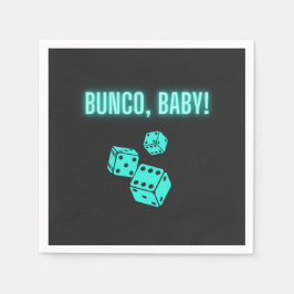 Neon Aqua Bunco Baby Servet