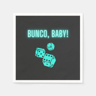 Neon Aqua Bunco Baby Servet