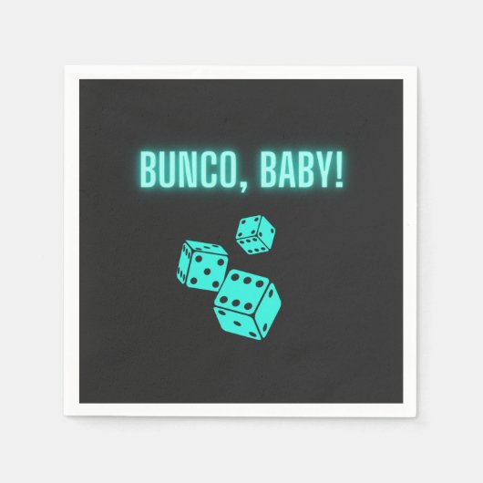Neon Aqua Bunco Baby Servet (Voorkant)