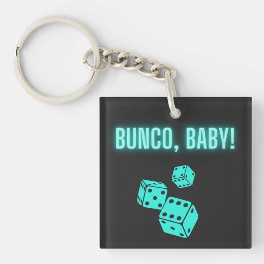 Neon Aqua Bunco Baby Sleutelhanger (voorkant)