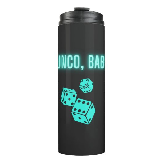 Neon Aqua Bunco Baby Thermosbeker (Voorkant)