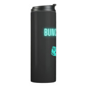 Neon Aqua Bunco Baby Thermosbeker (Gedraaid links)