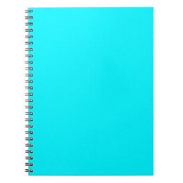 Neon Aqua Effen Kleur Minimalistisch Notitieboek