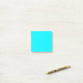 Neon Aqua Effen Kleur Minimalistisch  Post-it® Notes (Op bureau)