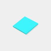 Neon Aqua Effen Kleur Minimalistisch  Post-it® Notes (Schuin)