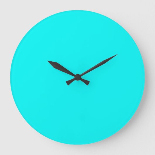 Neon Aqua Grote Klok (Voorkant)