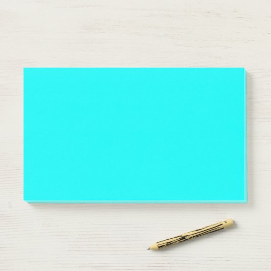 Neon Aqua Post-it® Notes (Op bureau)