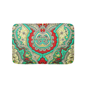 Neon arabesk ornament: jaren '80 stijl. badmat