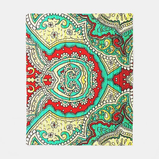 Neon arabesk ornament: jaren '80 stijl. fleece deken (Voorkant)