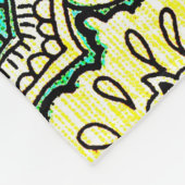 Neon arabesk ornament: jaren '80 stijl. fleece deken (Hoek)