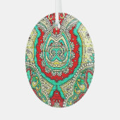 Neon arabesk ornament: jaren '80 stijl. glas ornament (Voorkant links)