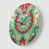 Neon arabesk ornament: jaren '80 stijl. grote klok (Hoek)